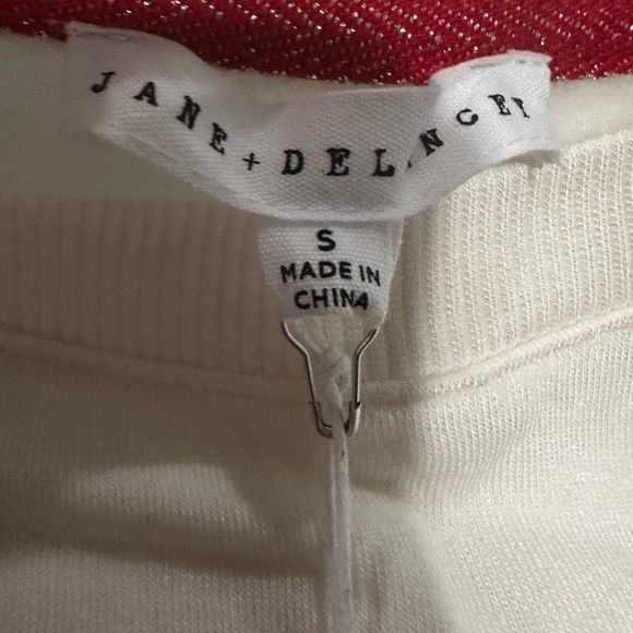 NWT Women’s Cream Pullover Red Velvet Aplique Heart, Cherry, Ladybug, Leaf Small - Picture 2 of 13